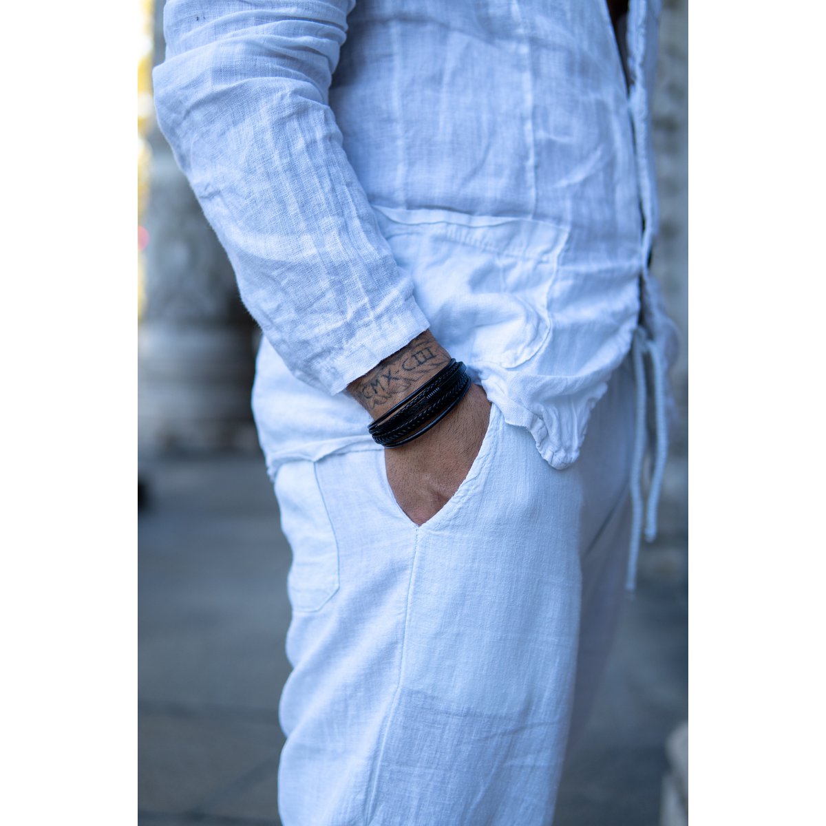 SERASAR Wild Black Leather Bracelet – image 4