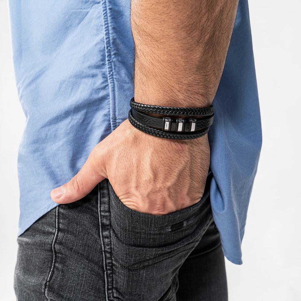 SERASAR Glorie Black Leather Bracelet – image 5