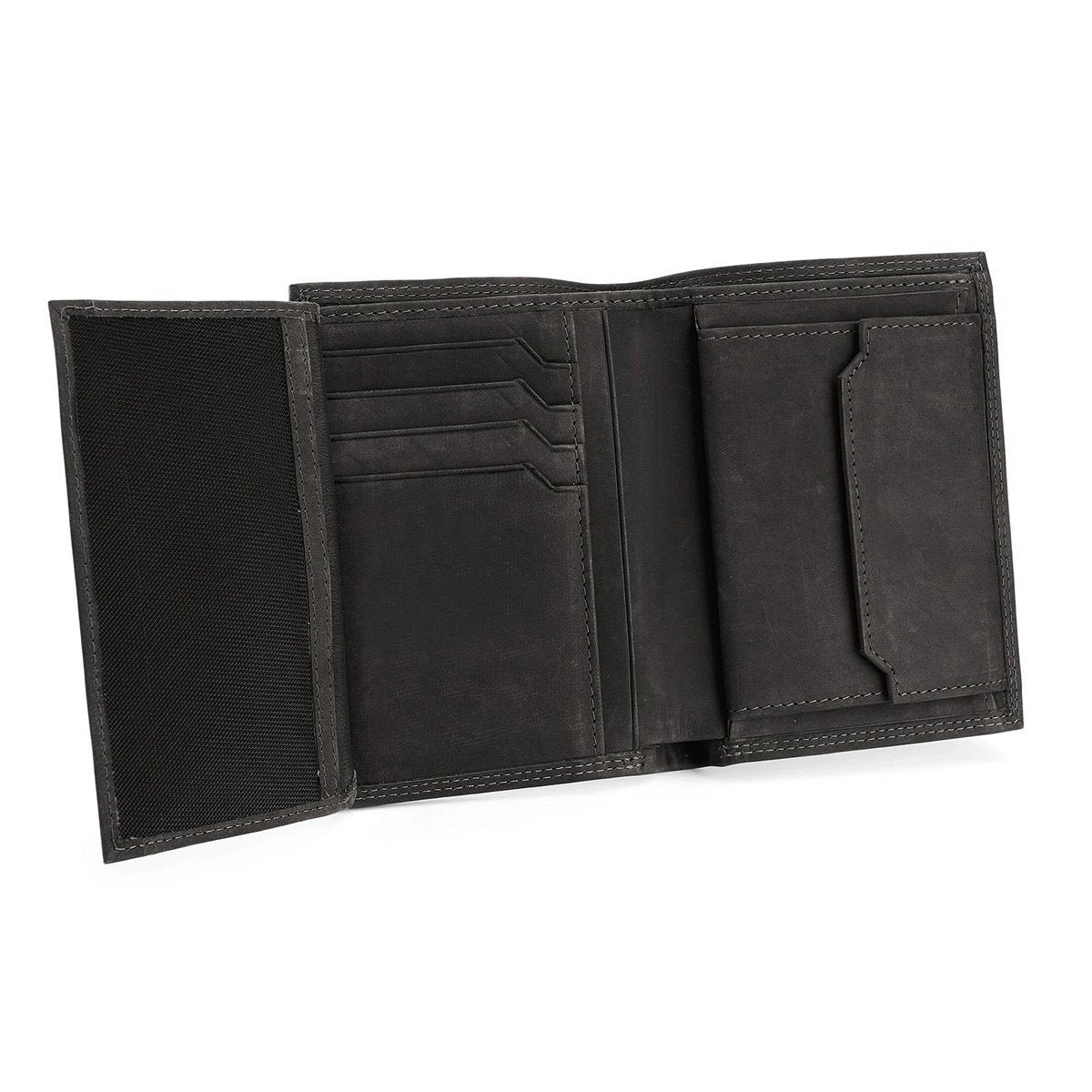 SERASAR Vintage Black Leather RFID Wallet – image 2
