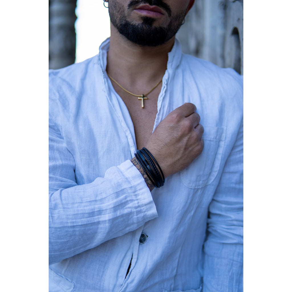 SERASAR Wild Black Leather Bracelet – image 3
