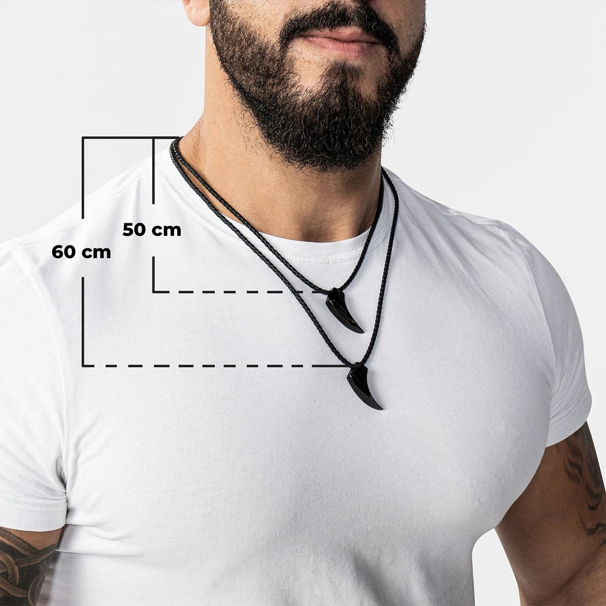SERASAR Wolf Black Leather Necklace – image 4