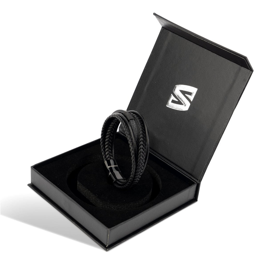 SERASAR Wild Black Leather Bracelet – image 2