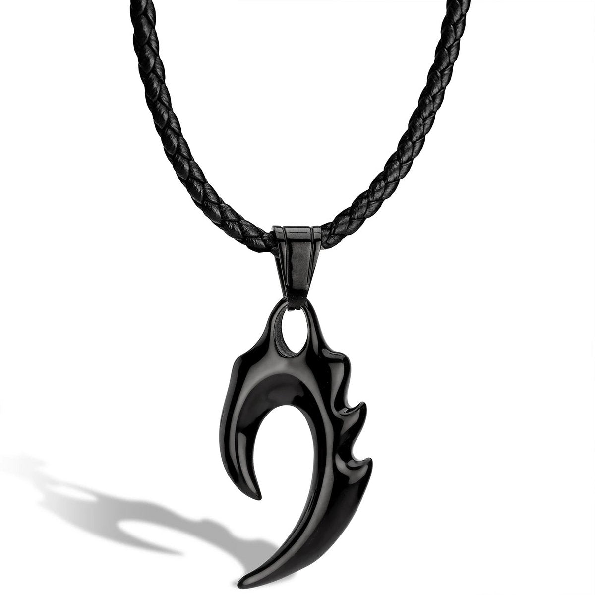 SERASAR Vlam Black Leather Necklace