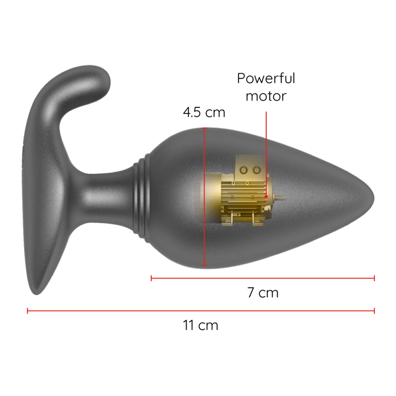Rio App-Controlled Vibrating Anal Plug – Black – image 3