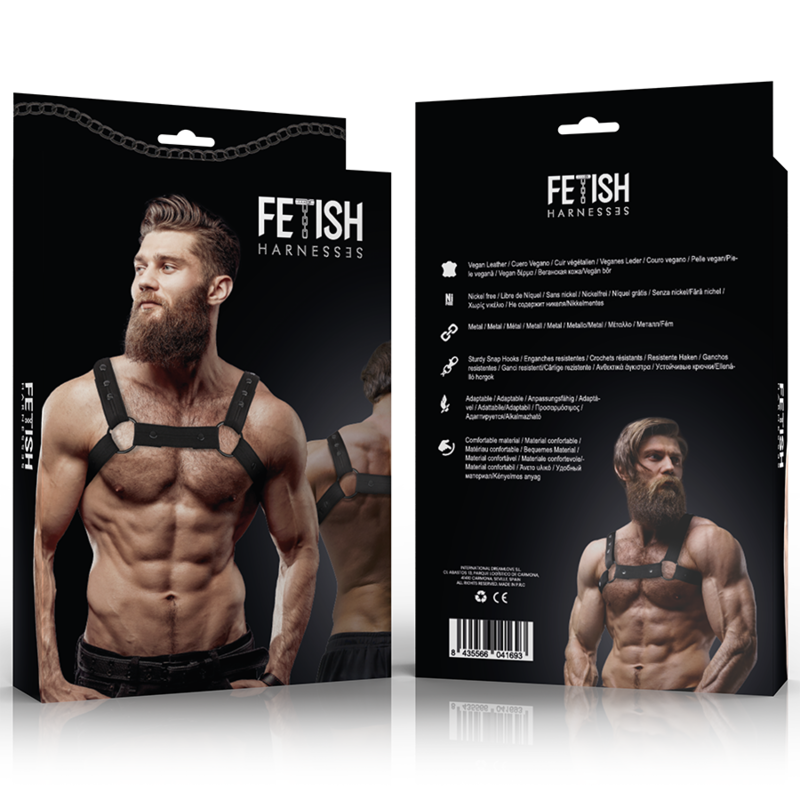 Neoprene Sports Chest Harness – Black – image 2