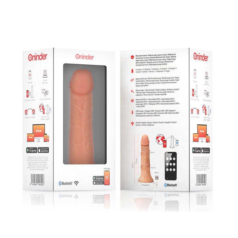 Bogotá Medium App-Controlled Vibrating Dildo – Natural – image 7