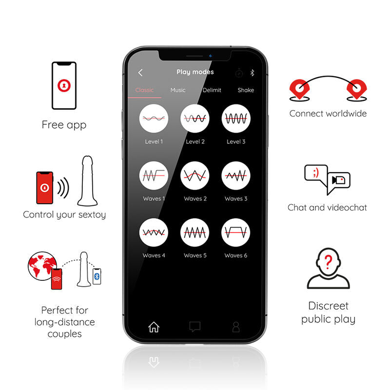 Bogotá Medium App-Controlled Vibrating Dildo – Natural – image 4