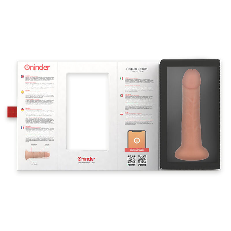 Bogotá Medium App-Controlled Vibrating Dildo – Natural – image 5