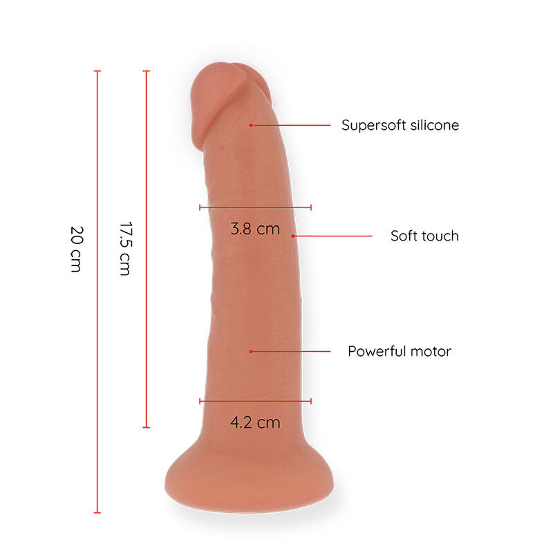 Bogotá Medium App-Controlled Vibrating Dildo – Natural – image 2