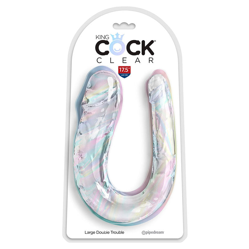 King Cock Double Trouble Clear Double-Ended Dildo – 44 cm – image 2