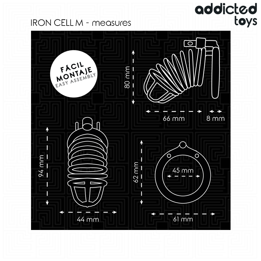 Iron Cell Metal Penis Cage Size M – image 5