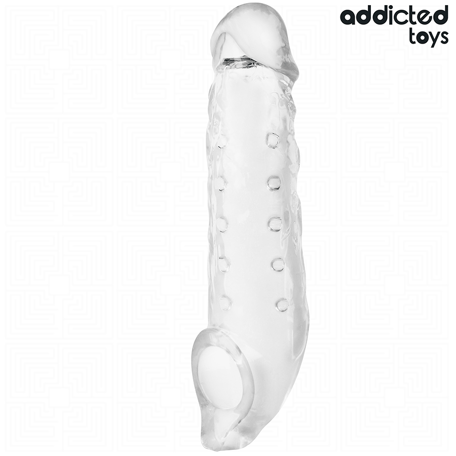 Textured Penis Sleeve 27 cm – Medium, Clear