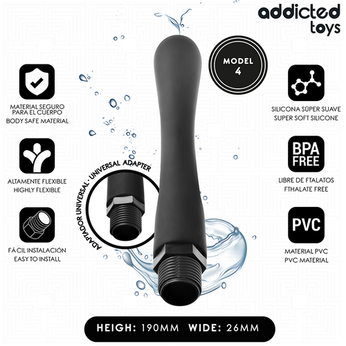 Addicted Toys Anal Cleaner + Universal Adapter – Model 4 Default Title