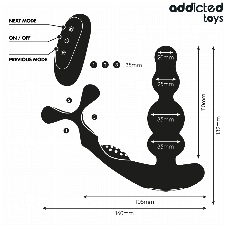 Addicted Toys Rotating Prostate Massager – Remote Control – image 7