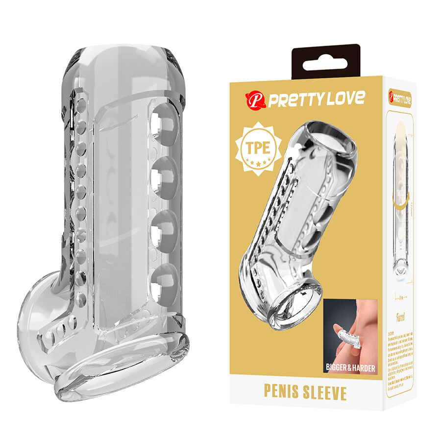 Open-Head Textured Penis Sleeve