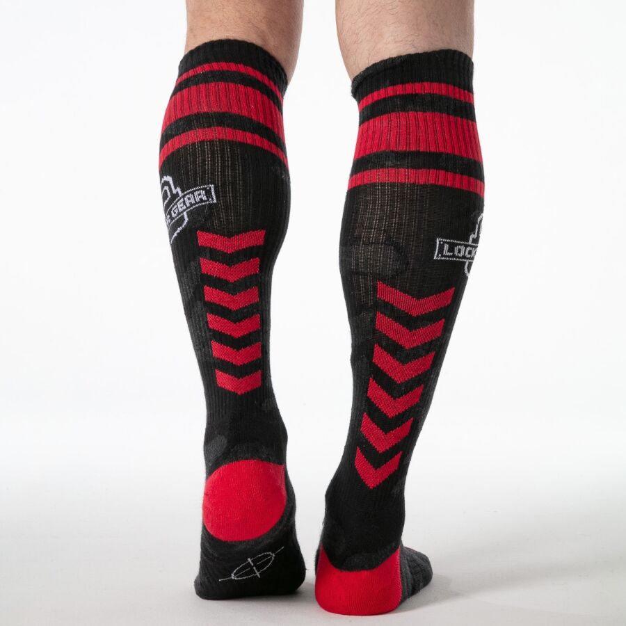 Locker Gear Full Military Knee High Socks – Red – image 2