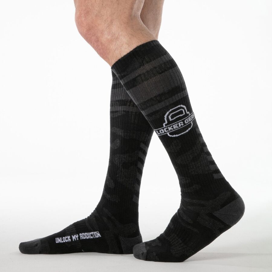 Locker Gear Full Military Knee High Socks – Black