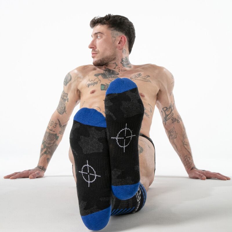 Locker Gear Full Military Knee High Socks – Blue – image 3