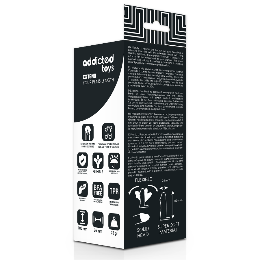 Addicted Toys Extend Your Penis Sleeve – 18 cm – image 4