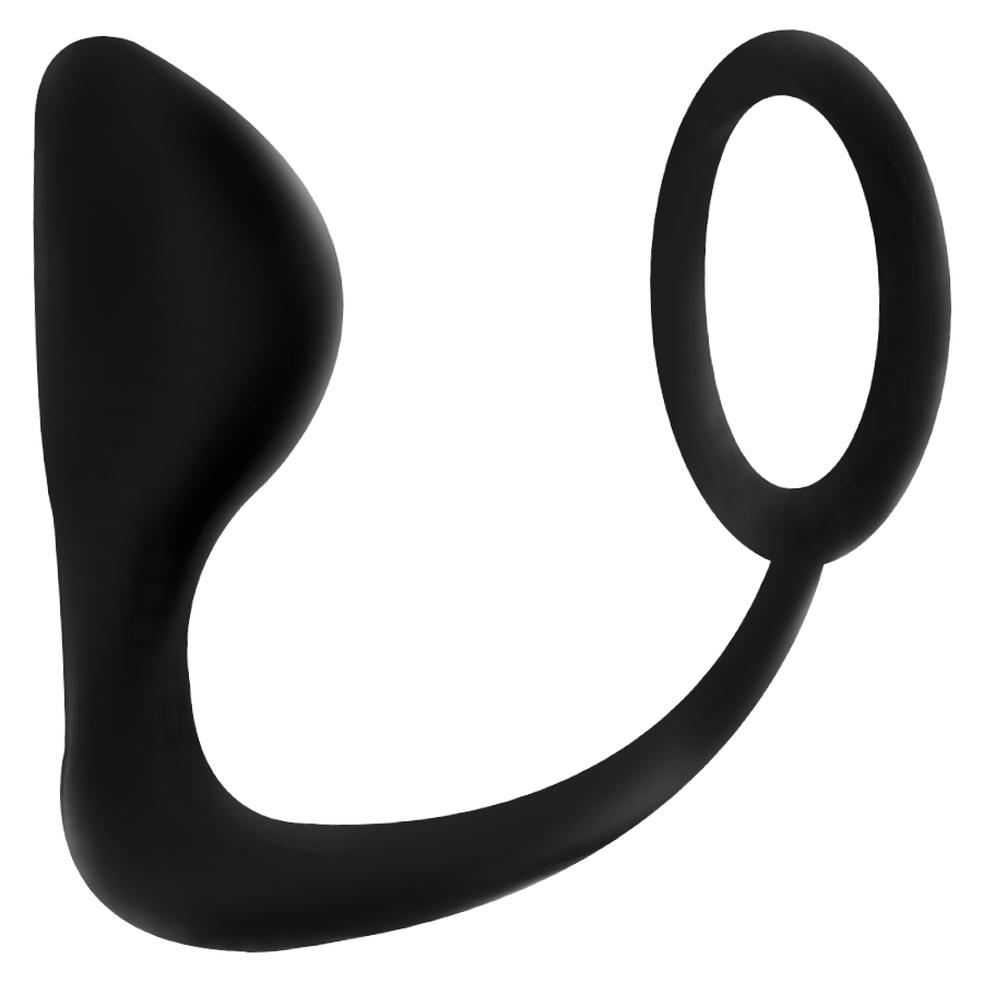 Anal Plug with Integrated Cock Ring – Black