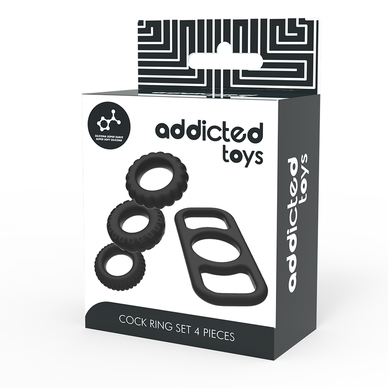 Addicted Toys Cock Ring Set – 4 Pieces – image 7